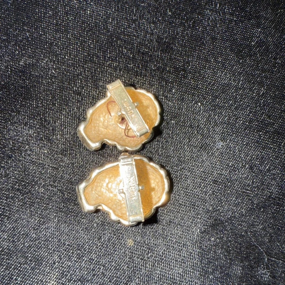 Vintage SWANK Gold‎ Black Accent Genie Turban Nomad Swami Figural Cufflinks 4659